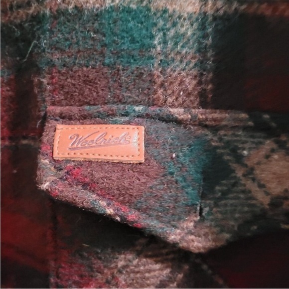 Woolrich Vintage Sherpa Flannel Plaid coat jacket shacket with pockets - Picture 4 of 12